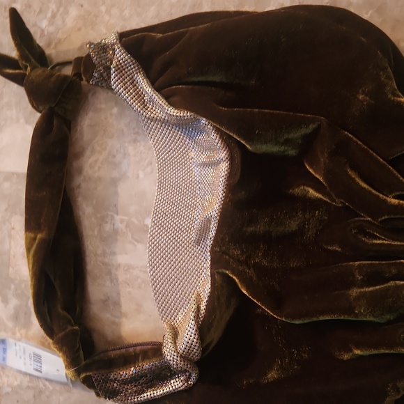 Vintahe Y2k Green Velvet Bag with SEQUIN Accents - Picture 5 of 5